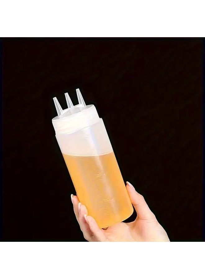 White 400ML PVC Free Squeeze Bottle For Sauces Condiments Kitchen BBQ Baking Camping - Image 3